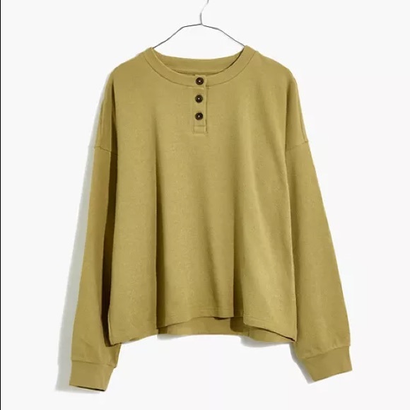 Madewell Tops - Madewell Olive Green Henley